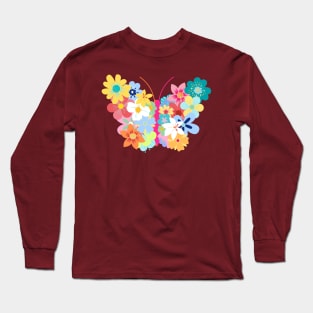 Flowers Butterfly Long Sleeve T-Shirt